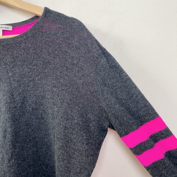 Autumn Cashmere Mens Xsmall Crew Neck Pink Grey Sweater - Picture 7 of 12